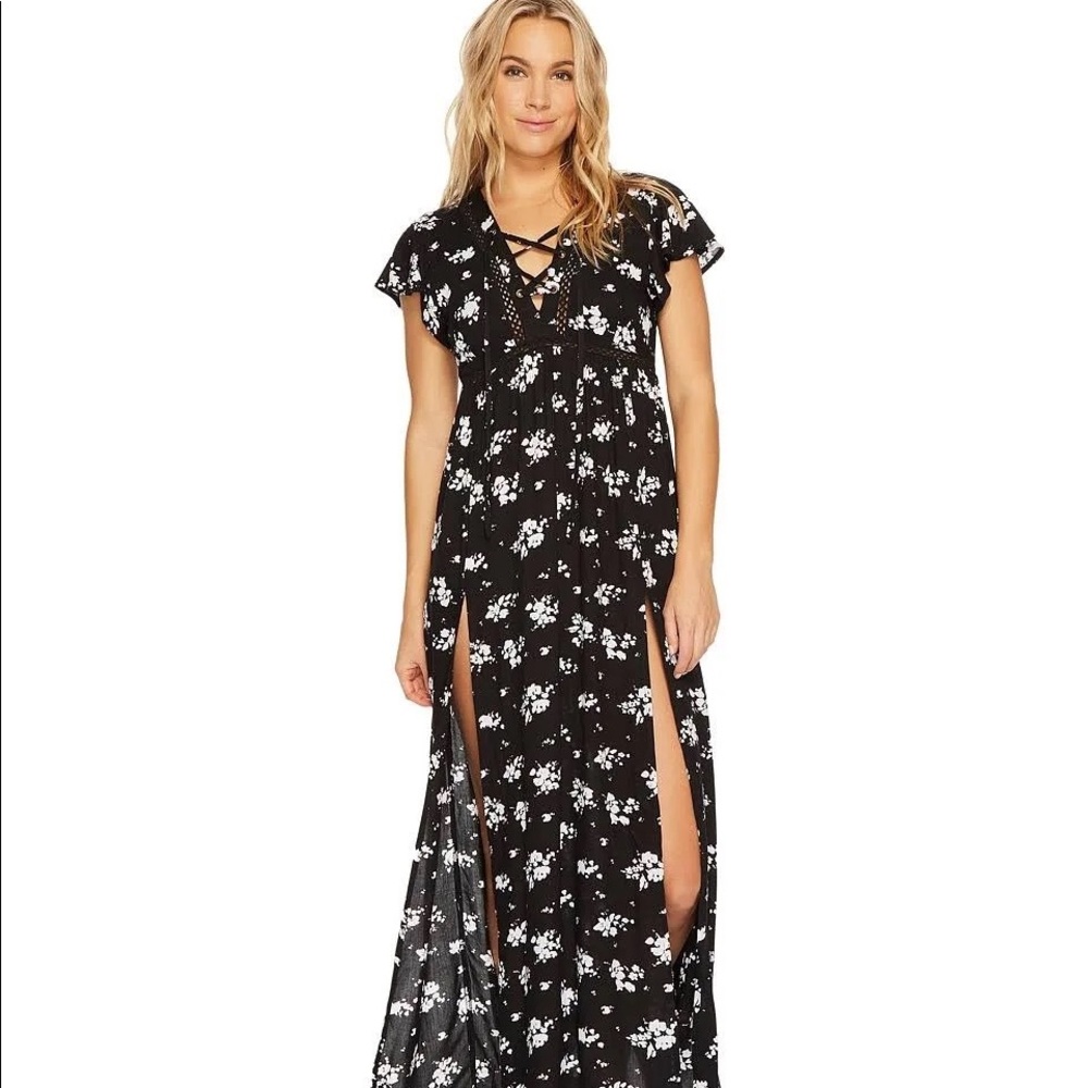 🎉HP🎉 NWOT Rip Curl Women's Lakehouse Maxi Dress - black and white - size M - Picture 3 of 9